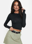 Long sleeve top  Slim fitting, thumb holes  Good stretch, unlined Princess Polly Lower Impact