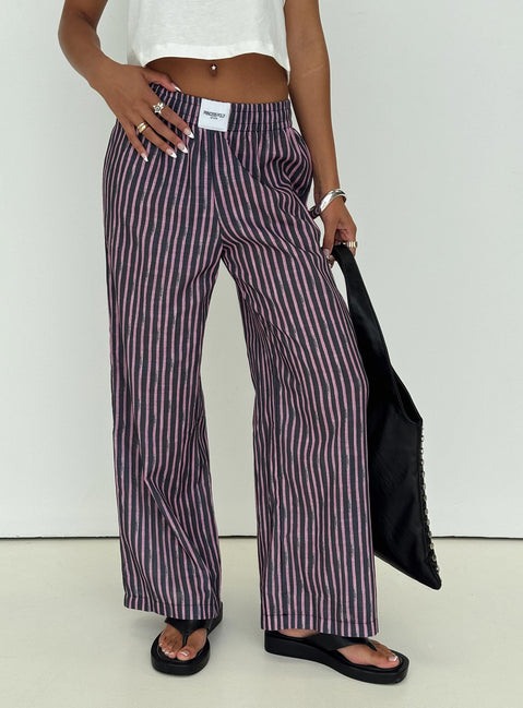front view of model wearing Princess Polly Beach House Pants Multi 