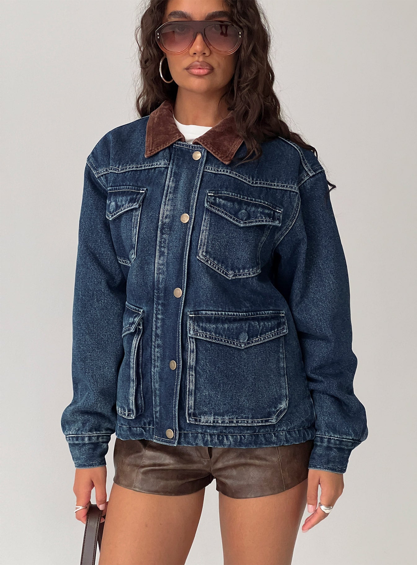 Counterpart Pocket Front Denim Jacket Blue