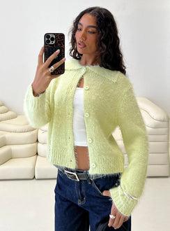 Nayara Collared Asymmetric Knit Sweater Green