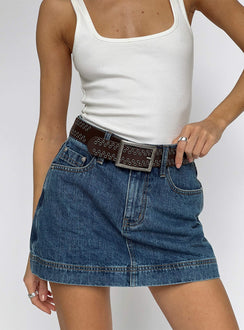 Gazelle Denim Skort Mid Wash Petite