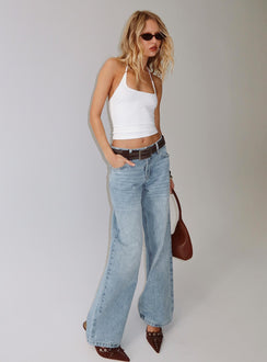 Serenitia Mid Rise Straight Leg Jeans Light Wash Tall