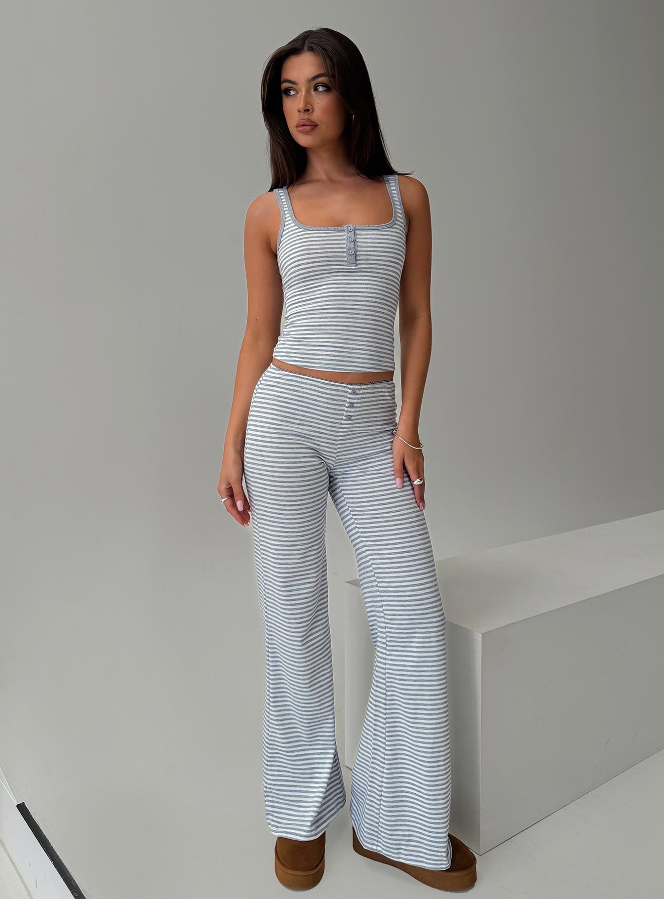 Waffles Stripe Sleep Set Multi