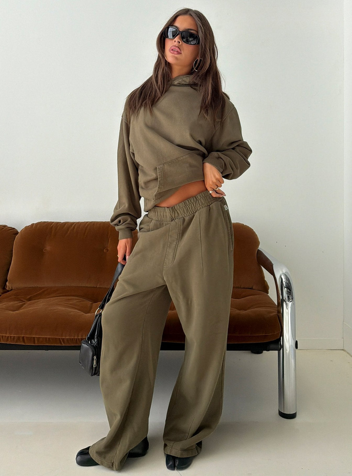 AT Fleece Baggy Sweatpant Washed Olive