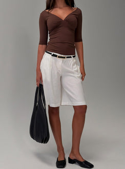 Kolbey Longline Linen Short White