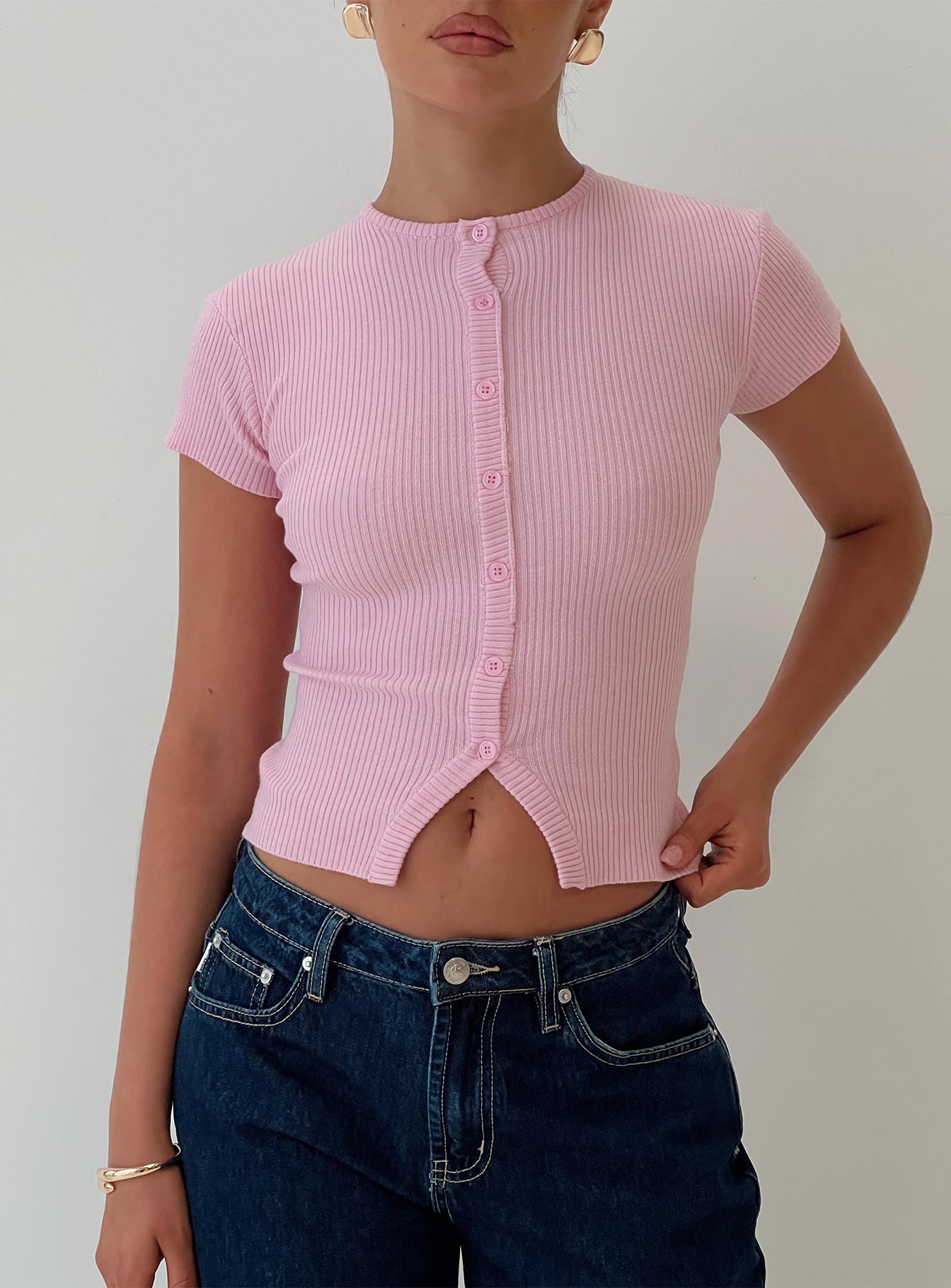 Suzu Knit Top Pink | Princess Polly