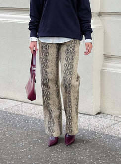 Serpentina Straight Leg Jeans Snake Mid Rise 
