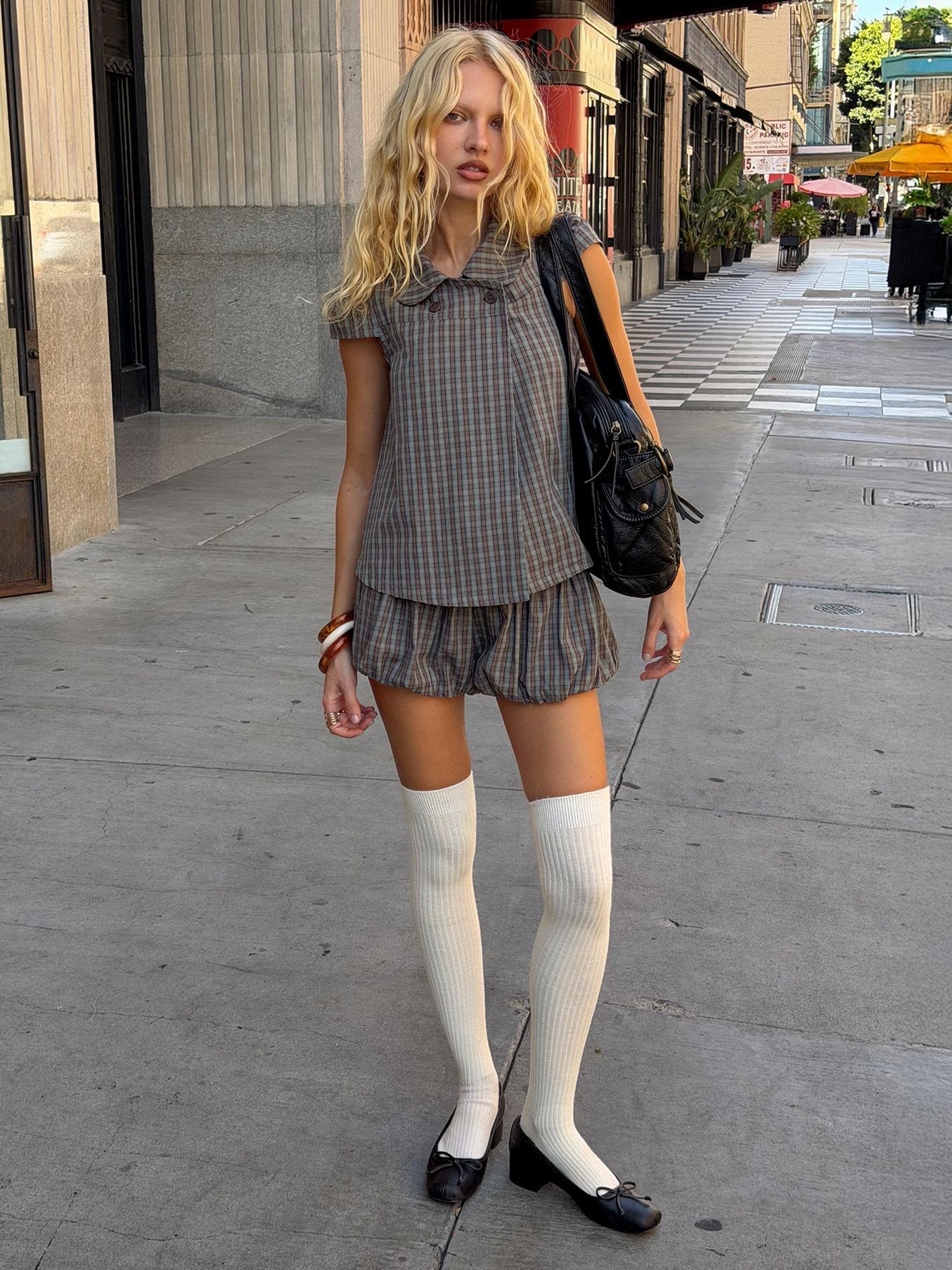 Tuckerr Bubble Skort Grey Check