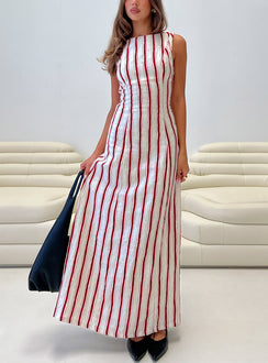 Lewisa Maxi Dress Red Stripe