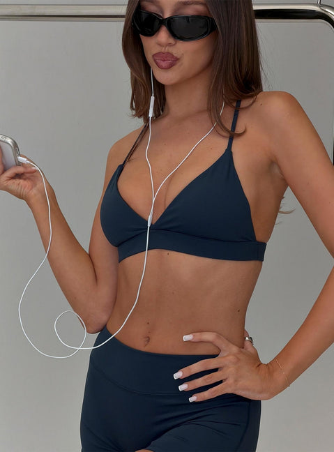 Aerial Active Crossback Bralette Navy