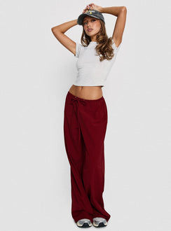 Jubel Wide Leg Pants Red