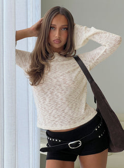 Follow Emotions Wide Neck Top Cream