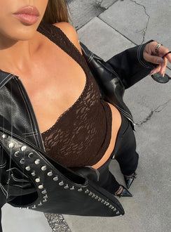 Bennington Lace Top Brown