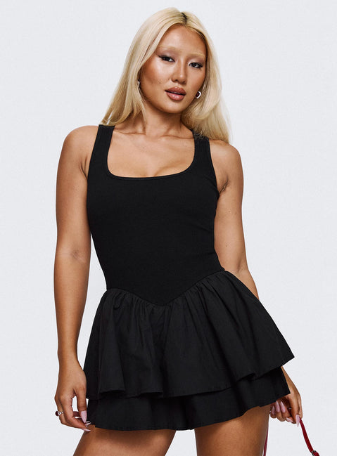 Inspiring Me Playsuit Black