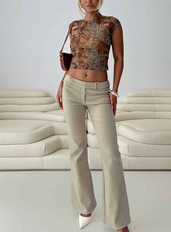 Angel Unknown Flare Pants Taupe