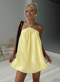 Moonlit Mini Dress Lemon
