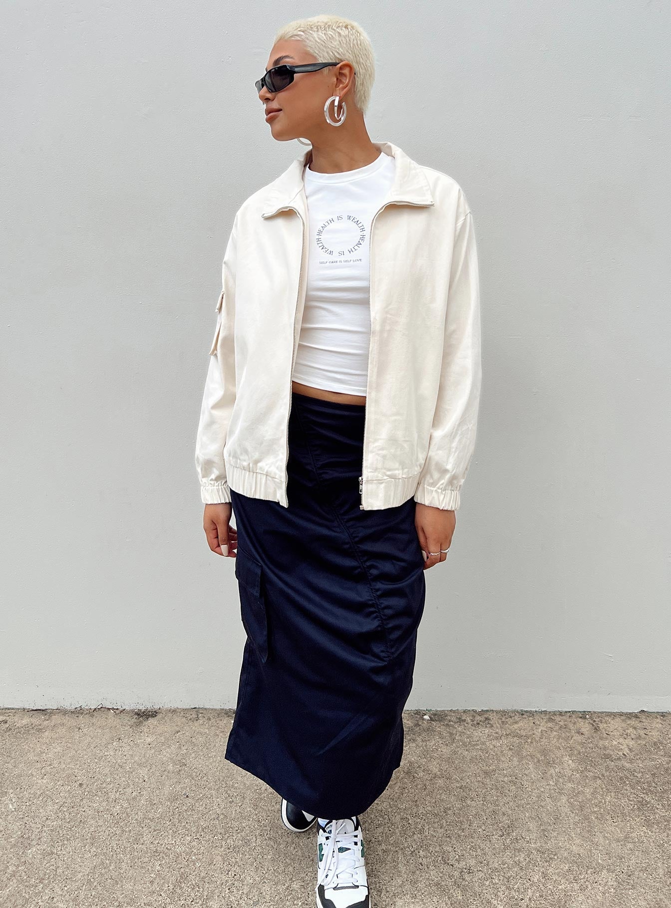 The Eva Bomber Jacket Beige