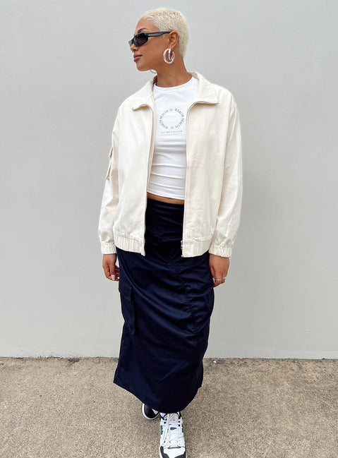 The Eva Bomber Jacket Beige