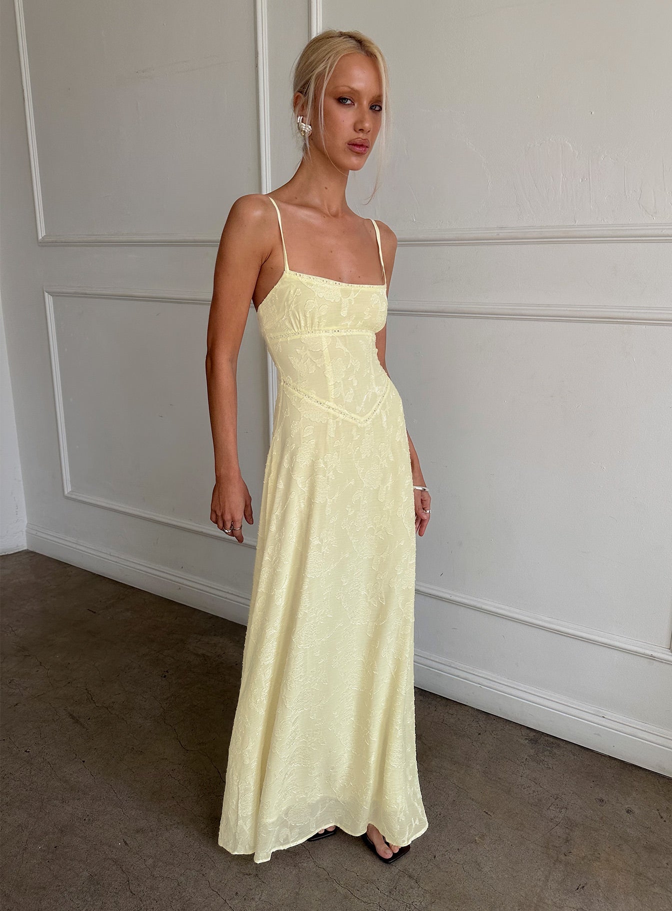 South Of France Maxi Dress Yellow