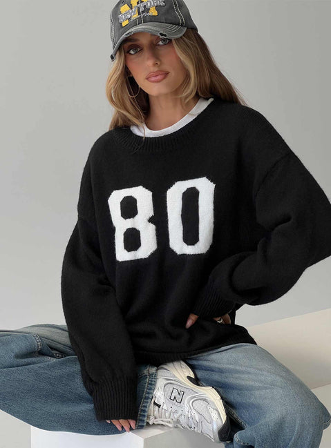 In Control Knit Jumper Black