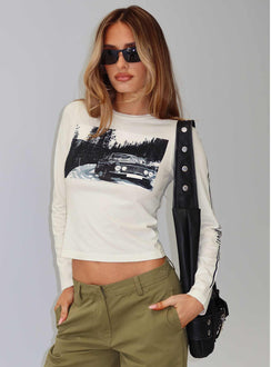 Saint Moritz Long Sleeve Top Washed Marshmellow