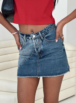 product Jellicoe Spliced Denim Skirt Multi Wash Princess Polly  Mini Skirts 