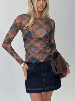 Carrissa Ruched Long Sleeve Top Multi