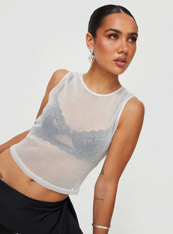 product Princess Polly Sleeveless High Neck  Birney Tank Top Silver