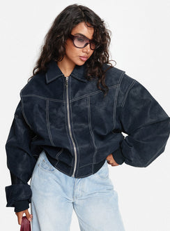 Vista Bomber Jacket Washed Navy