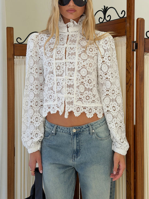 Overtime Blouse Porcelain