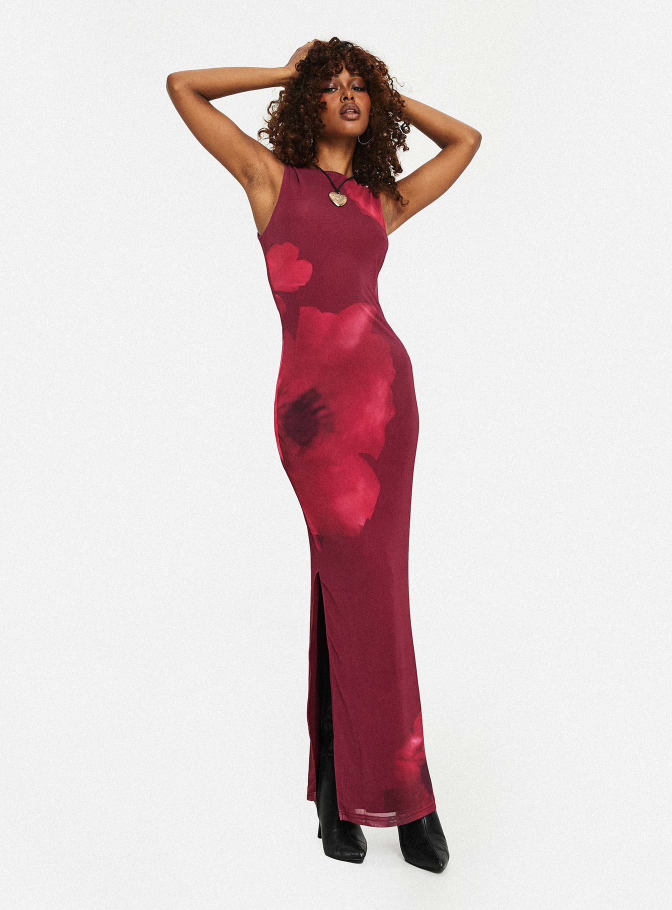 rudy maxi dress brown Rudy Long Sleeve Maxi Dress