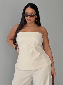 Irresistible Strapless Top Cream Curve