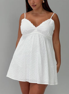 Lunya Mini Dress White Curve