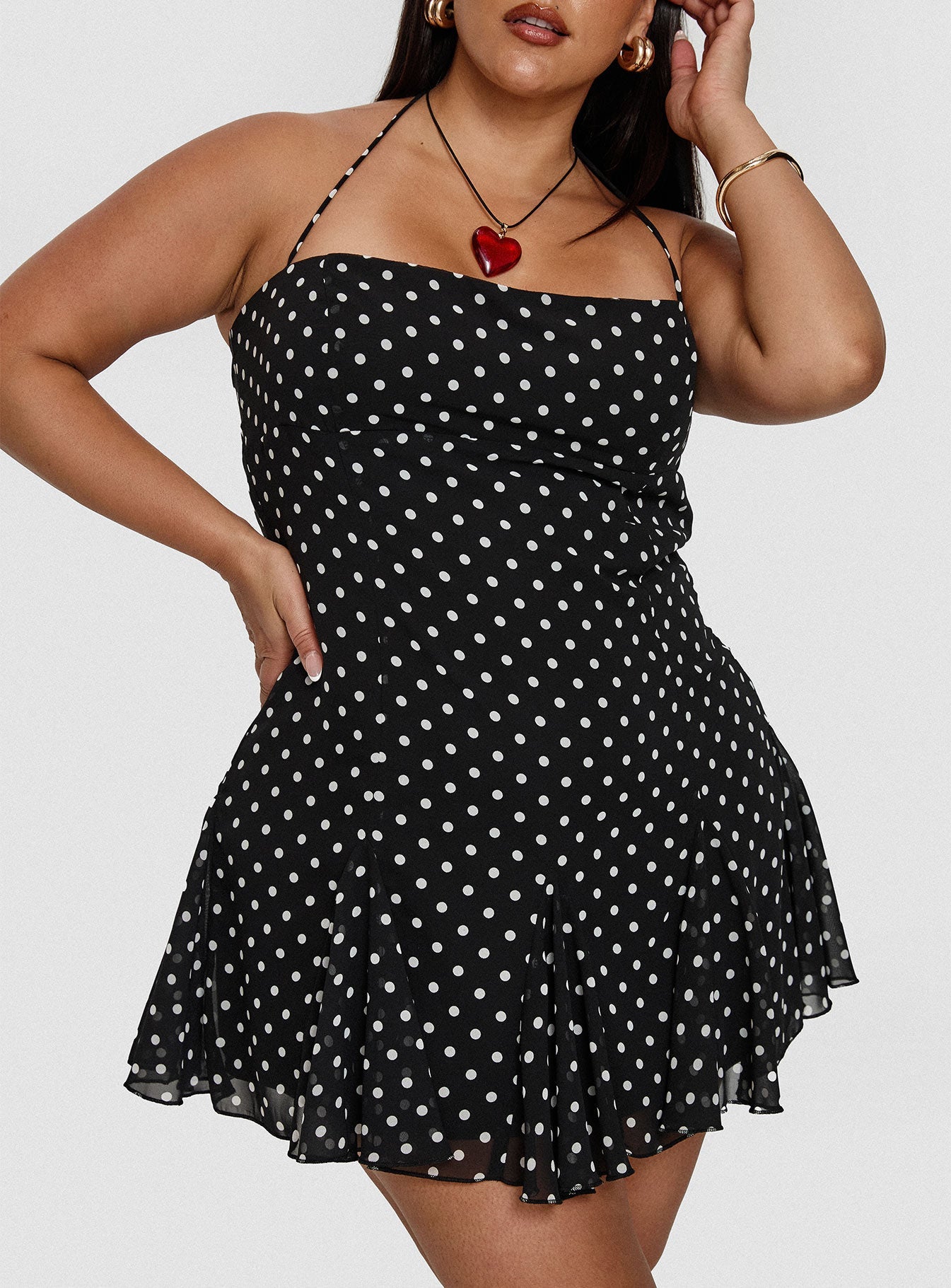 Delamere Mini Dress Black / White Curve
