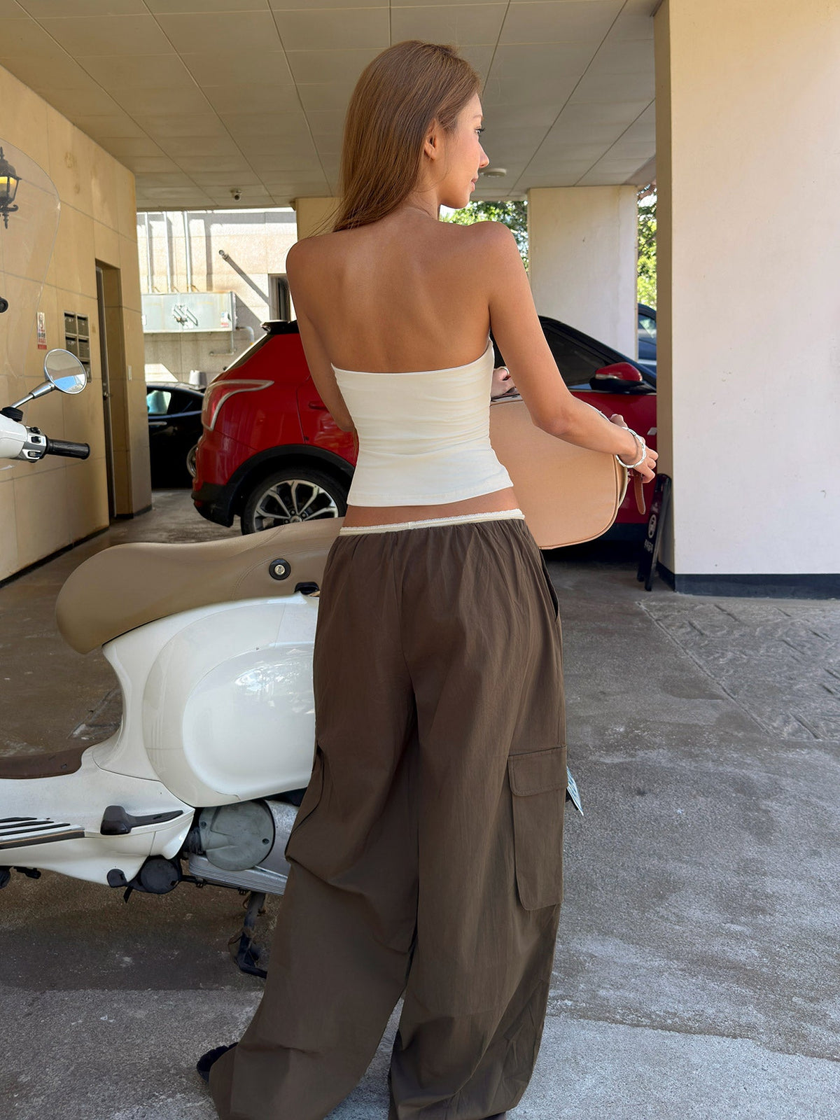 Lunea Concealed Waistband Cargo Pants Brown