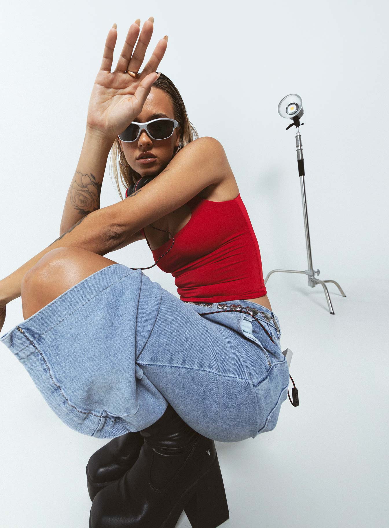 product Princess Polly Sleeveless Square Neck  Back In Time Top Red