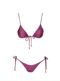 Glora Tie Side Bikini Bottom Mauve