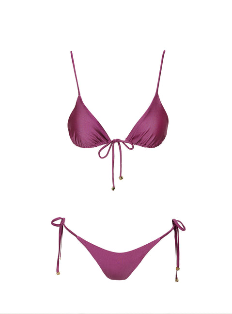 Glora Tie Side Bikini Bottom Mauve