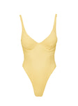 January Underwire Ribbed One Piece Yellow