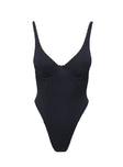 January Underwire Ribbed One Piece Black