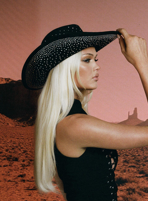 Tennessee Diamante Cowboy Hat Black