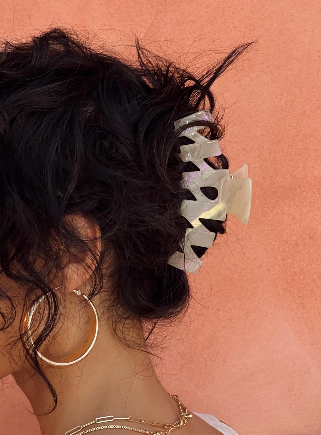 Hair clip  Matte finish, zig-zag style, lightweight