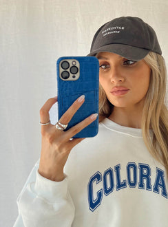 iPhone case  Princess Polly Exclusive 55% PU 45% PC Faux croc leather  Card slip Clip-on style 