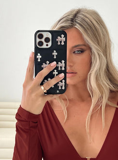 Federica iPhone Case Black