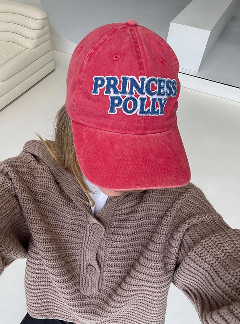 Princess Polly Dad Cap Red
