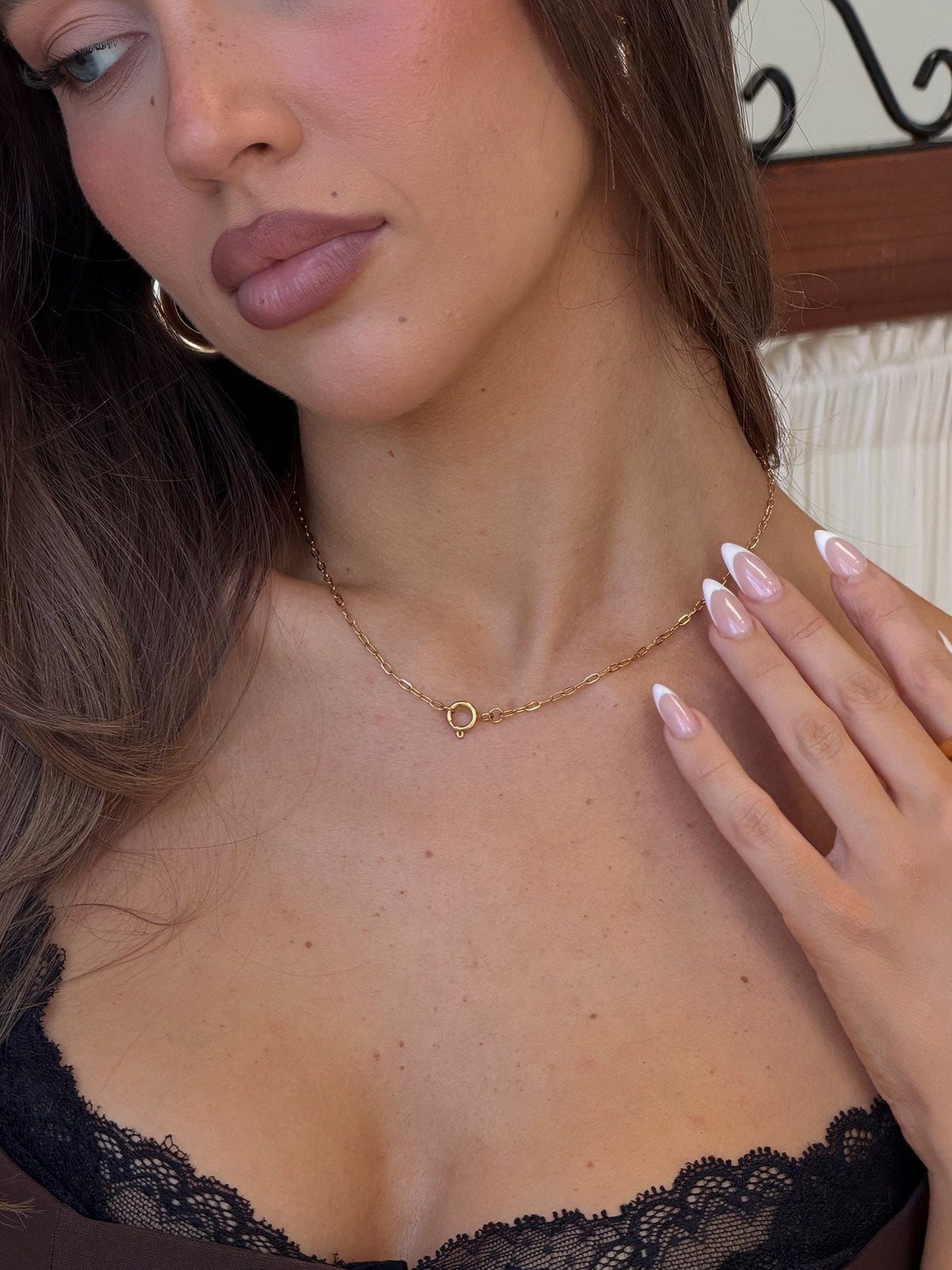 Zephry Gold Plated Link Chain Necklace Gold