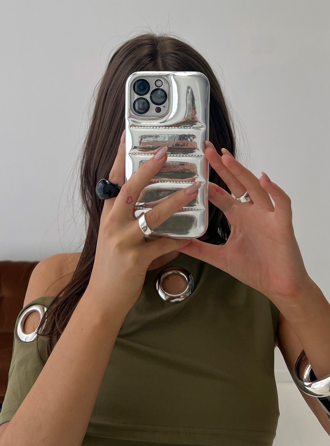 Perfect Harmony Puff iPhone Case Silver
