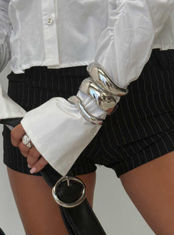 Hot Gossip Cuff Set Silver
