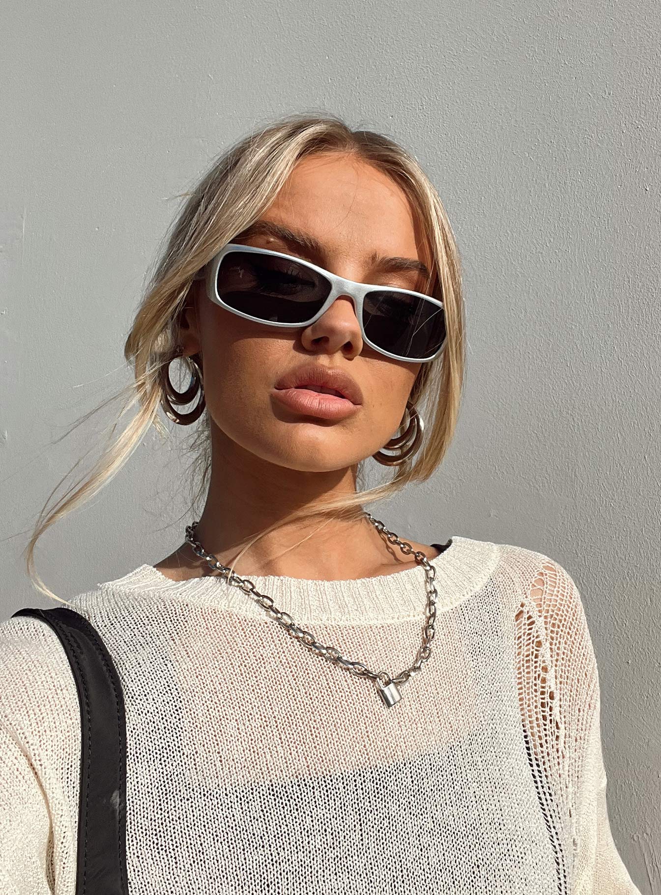 Sunglasses UV 400 Black tinted lenses  Moulded nose bridge 