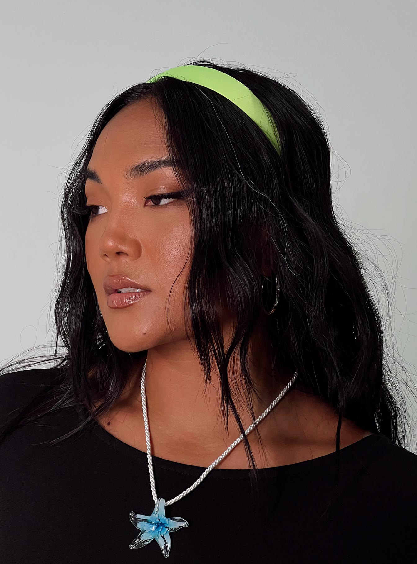 Headband Silky material  Wide band 